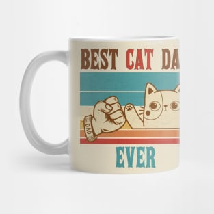 Best Cat Dad Ever Vintage Fist Bump Mug